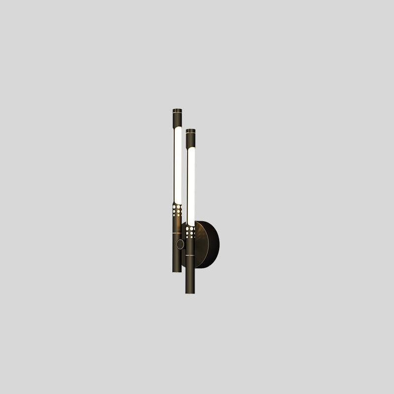 Nordic Cylindrical Brass Silicone LED Wall Sconce Lamp