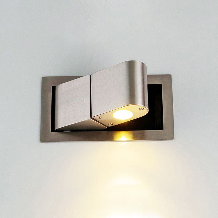 Rotatable Rectangular Aluminum LED Wall Sconce Lamp
