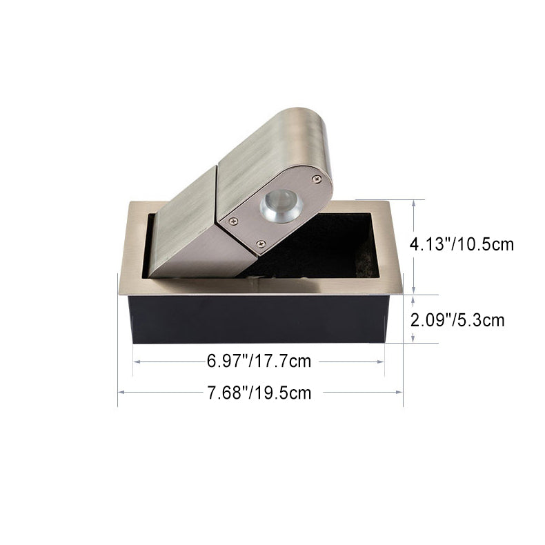 Rotatable Rectangular Aluminum LED Wall Sconce Lamp
