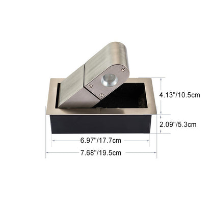 Rotatable Rectangular Aluminum LED Wall Sconce Lamp