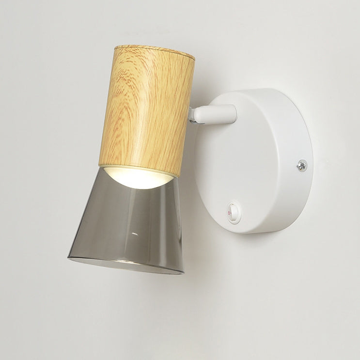 Round Horn Shape Aluminum Acrylic 1-Light Wall Sconce Lamp