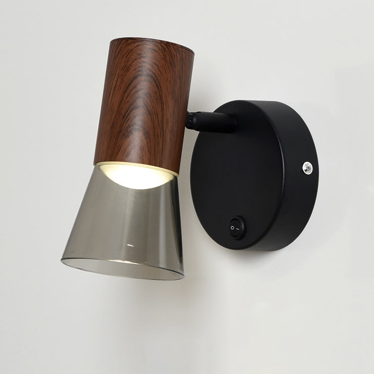 Round Horn Shape Aluminum Acrylic 1-Light Wall Sconce Lamp