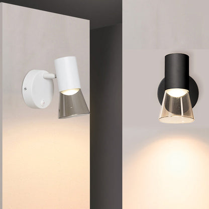 Round Horn Shape Aluminum Acrylic 1-Light Wall Sconce Lamp
