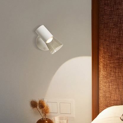 Round Horn Shape Aluminum Acrylic 1-Light Wall Sconce Lamp