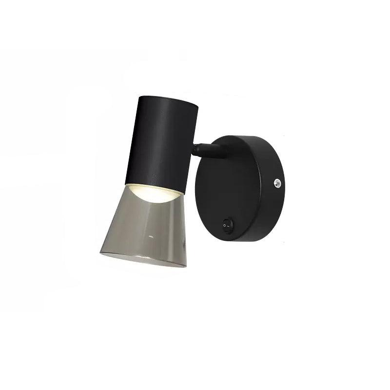 Round Horn Shape Aluminum Acrylic 1-Light Wall Sconce Lamp