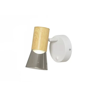 Round Horn Shape Aluminum Acrylic 1-Light Wall Sconce Lamp