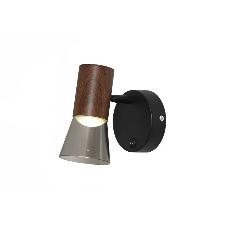 Round Horn Shape Aluminum Acrylic 1-Light Wall Sconce Lamp