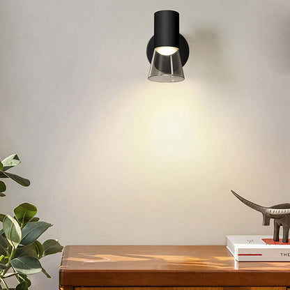 Round Horn Shape Aluminum Acrylic 1-Light Wall Sconce Lamp