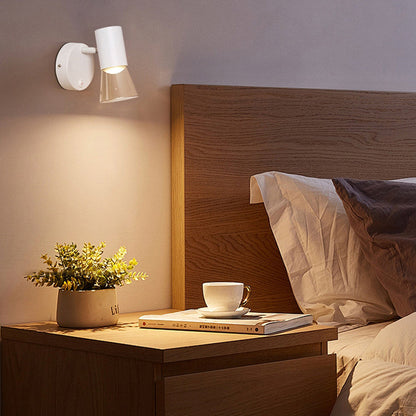 Round Horn Shape Aluminum Acrylic 1-Light Wall Sconce Lamp