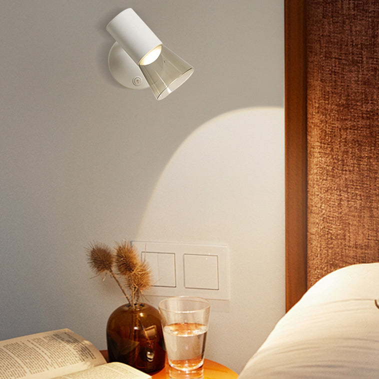 Round Horn Shape Aluminum Acrylic 1-Light Wall Sconce Lamp