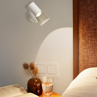 Round Horn Shape Aluminum Acrylic 1-Light Wall Sconce Lamp