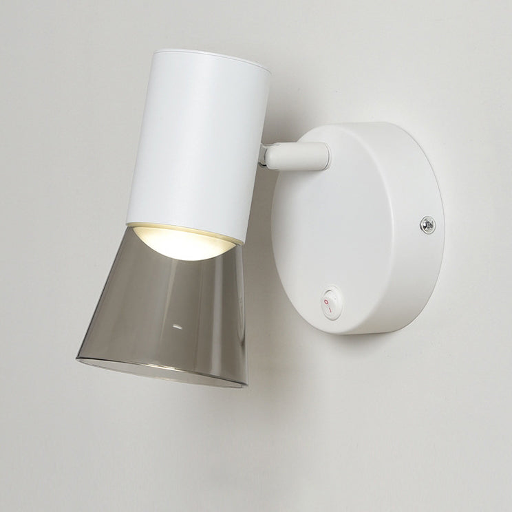 Round Horn Shape Aluminum Acrylic 1-Light Wall Sconce Lamp