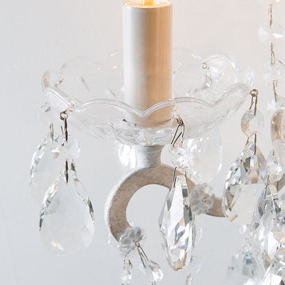 Branch Candelabra Crystal Iron 3-Light Wall Sconce Lamp