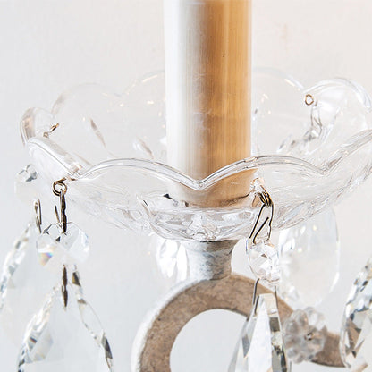 Branch Candelabra Crystal Iron 3-Light Wall Sconce Lamp