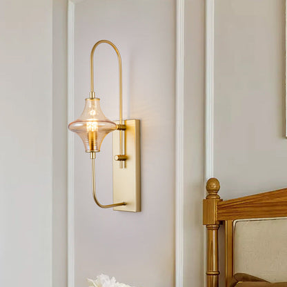 Rectangle Shade Iron Line Frame 1-Light Wall Sconce Lamp