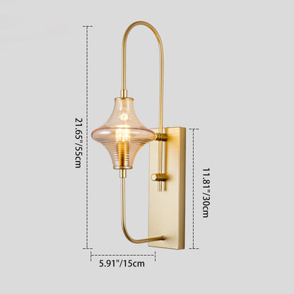 Rectangle Shade Iron Line Frame 1-Light Wall Sconce Lamp