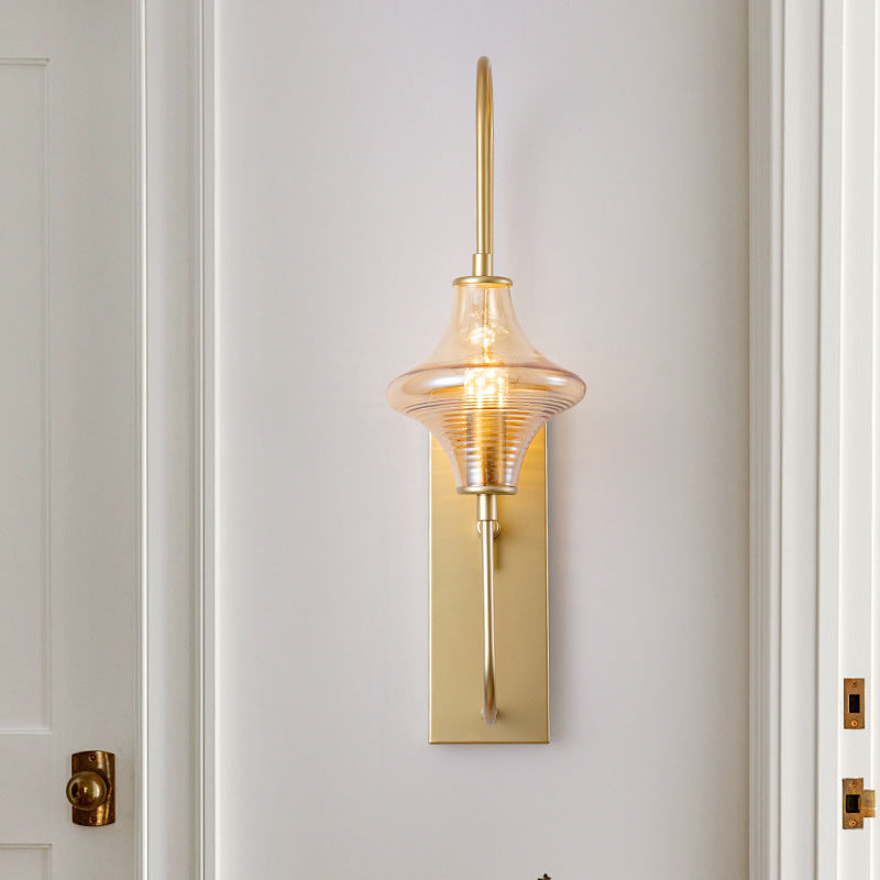 Rectangle Shade Iron Line Frame 1-Light Wall Sconce Lamp