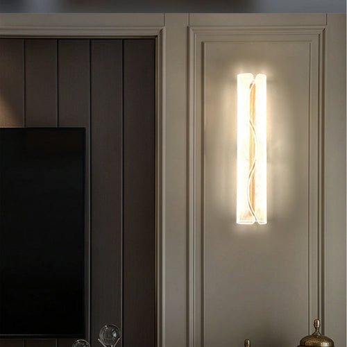 Cylindrical Iron Aluminum Acrylic LED Wall Sconce Lamp