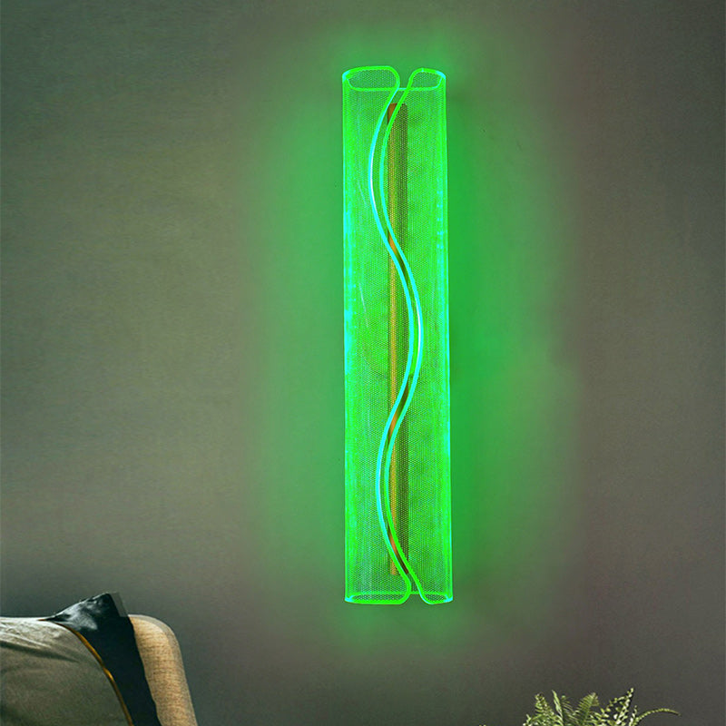 Cylindrical Iron Aluminum Acrylic LED Wall Sconce Lamp