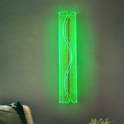 Cylindrical Iron Aluminum Acrylic LED Wall Sconce Lamp