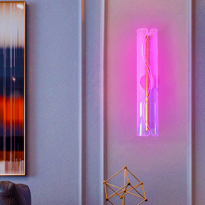 Cylindrical Iron Aluminum Acrylic LED Wall Sconce Lamp