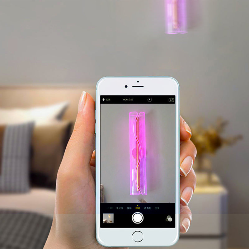 Cylindrical Iron Aluminum Acrylic LED Wall Sconce Lamp