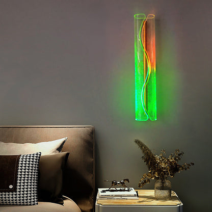 Cylindrical Iron Aluminum Acrylic LED Wall Sconce Lamp
