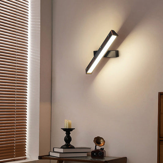 Rectangular Iron Frame PP Shade LED Wall Sconce Lamp