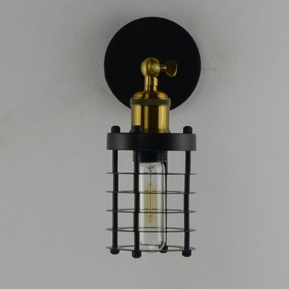 Cylinder Hollowed Out Iron 1-Light Wall Sconce Lamp