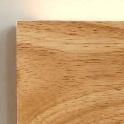 Japanese Rectangle Wood Acrylic LED Wall Sconce Lamp