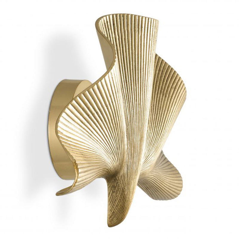 Luxury Ginkgo Leaf All Copper 1-Light Wall Sconce Lamp