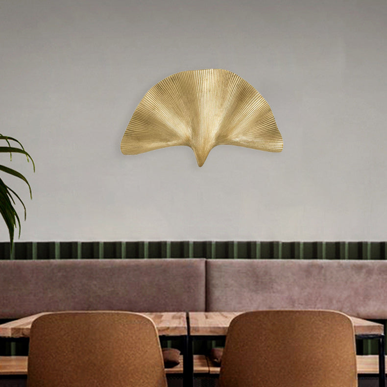 Luxury Ginkgo Leaf All Copper 1-Light Wall Sconce Lamp