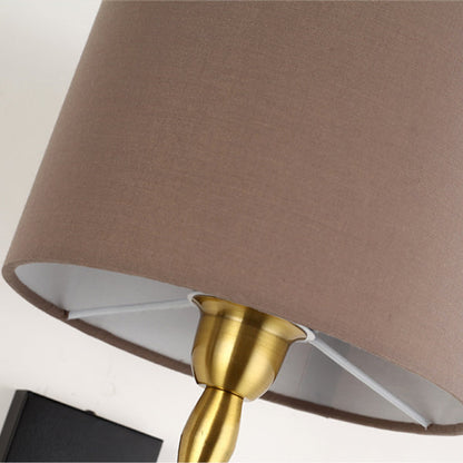 Round Cylinder Iron Fabric Shade 1-Light Wall Sconce Lamp