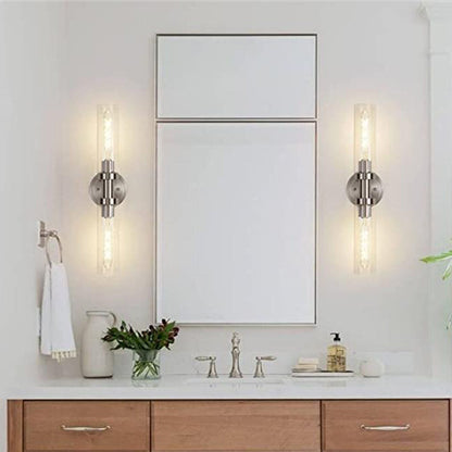 Cylinder Iron Shade 2-Light Vanity Light Wall Sconce Lamp