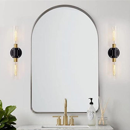 Cylinder Iron Shade 2-Light Vanity Light Wall Sconce Lamp