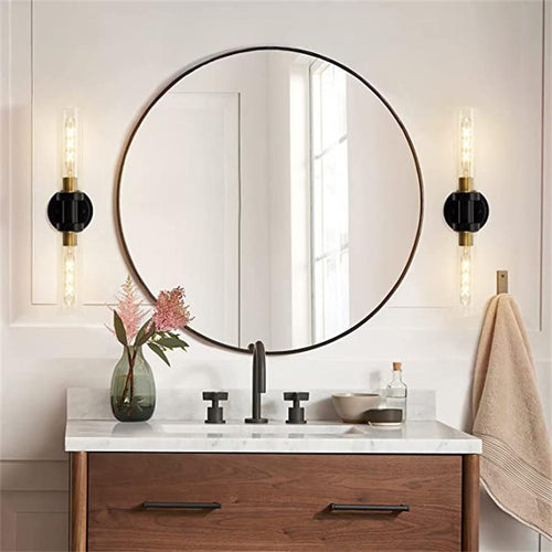 Cylinder Iron Shade 2-Light Vanity Light Wall Sconce Lamp