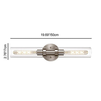 Cylinder Iron Shade 2-Light Vanity Light Wall Sconce Lamp