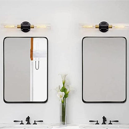 Cylinder Iron Shade 2-Light Vanity Light Wall Sconce Lamp