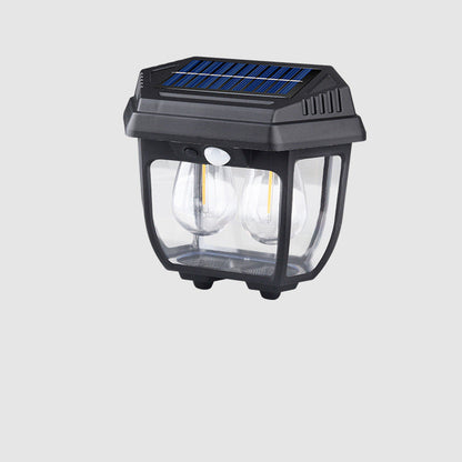 Solar Rectangular Iron Glass LED Wall Sconce Lamp