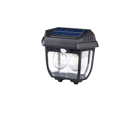 Solar Rectangular Iron Glass LED Wall Sconce Lamp