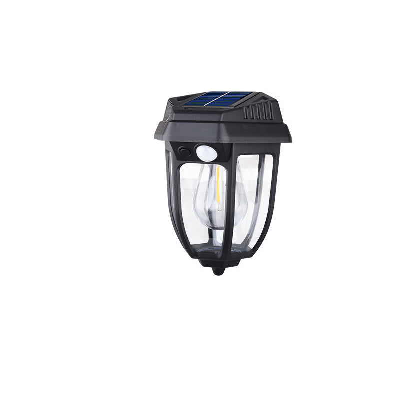 Solar Rectangular Iron Glass LED Wall Sconce Lamp