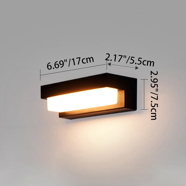 Solar Rectangular ABS Acrylic LED Wall Sconce Lamp
