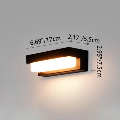 Solar Rectangular ABS Acrylic LED Wall Sconce Lamp