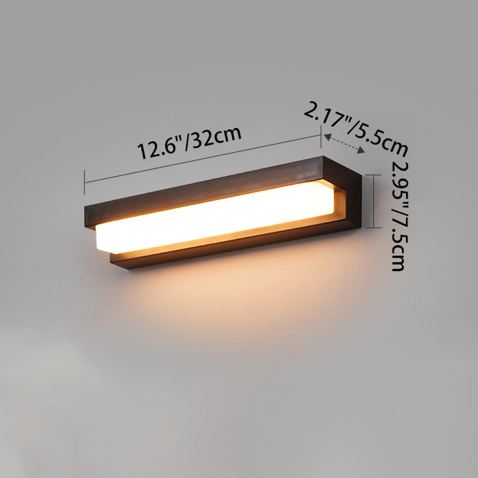 Solar Rectangular ABS Acrylic LED Wall Sconce Lamp