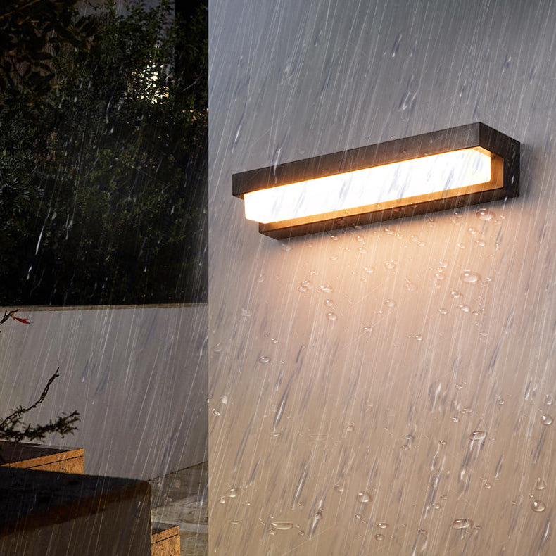 Solar Rectangular ABS Acrylic LED Wall Sconce Lamp