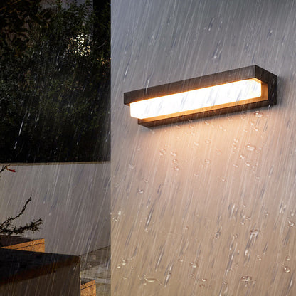 Solar Rectangular ABS Acrylic LED Wall Sconce Lamp