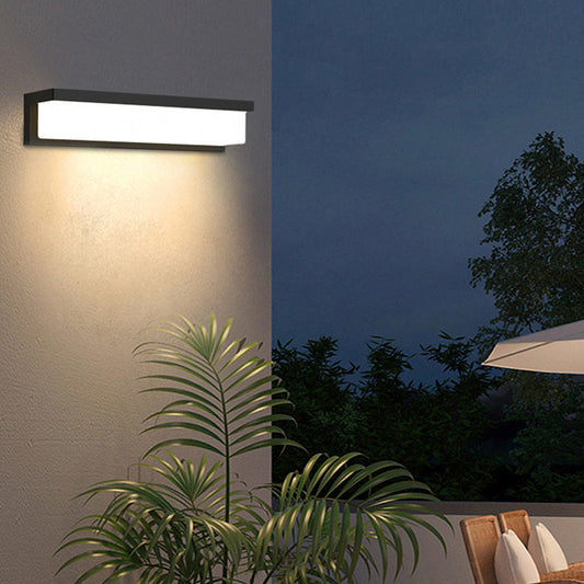 Solar Sensor Rectangular ABS LED Wall Sconce Lamp