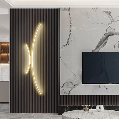 Minimalist Line Aluminum Silicone LED Wall Sconce Lamp