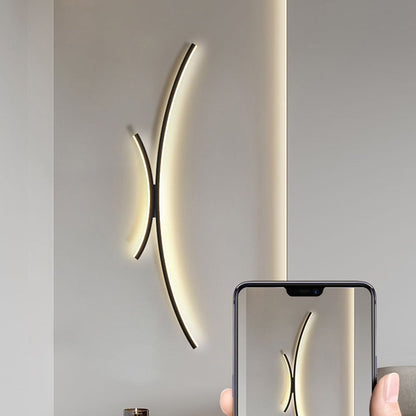 Minimalist Line Aluminum Silicone LED Wall Sconce Lamp