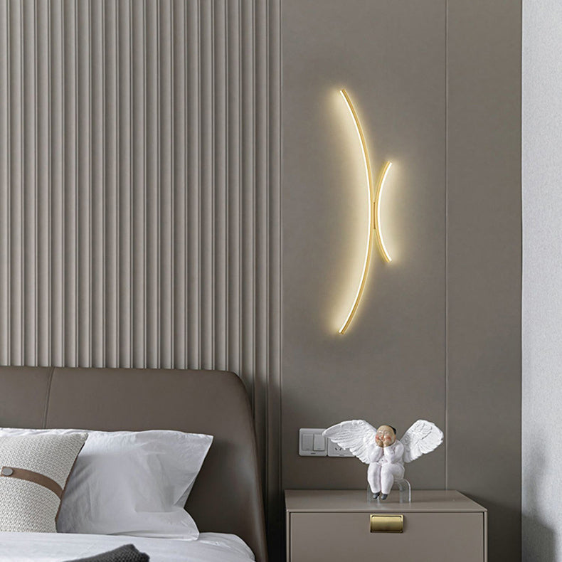 Minimalist Line Aluminum Silicone LED Wall Sconce Lamp
